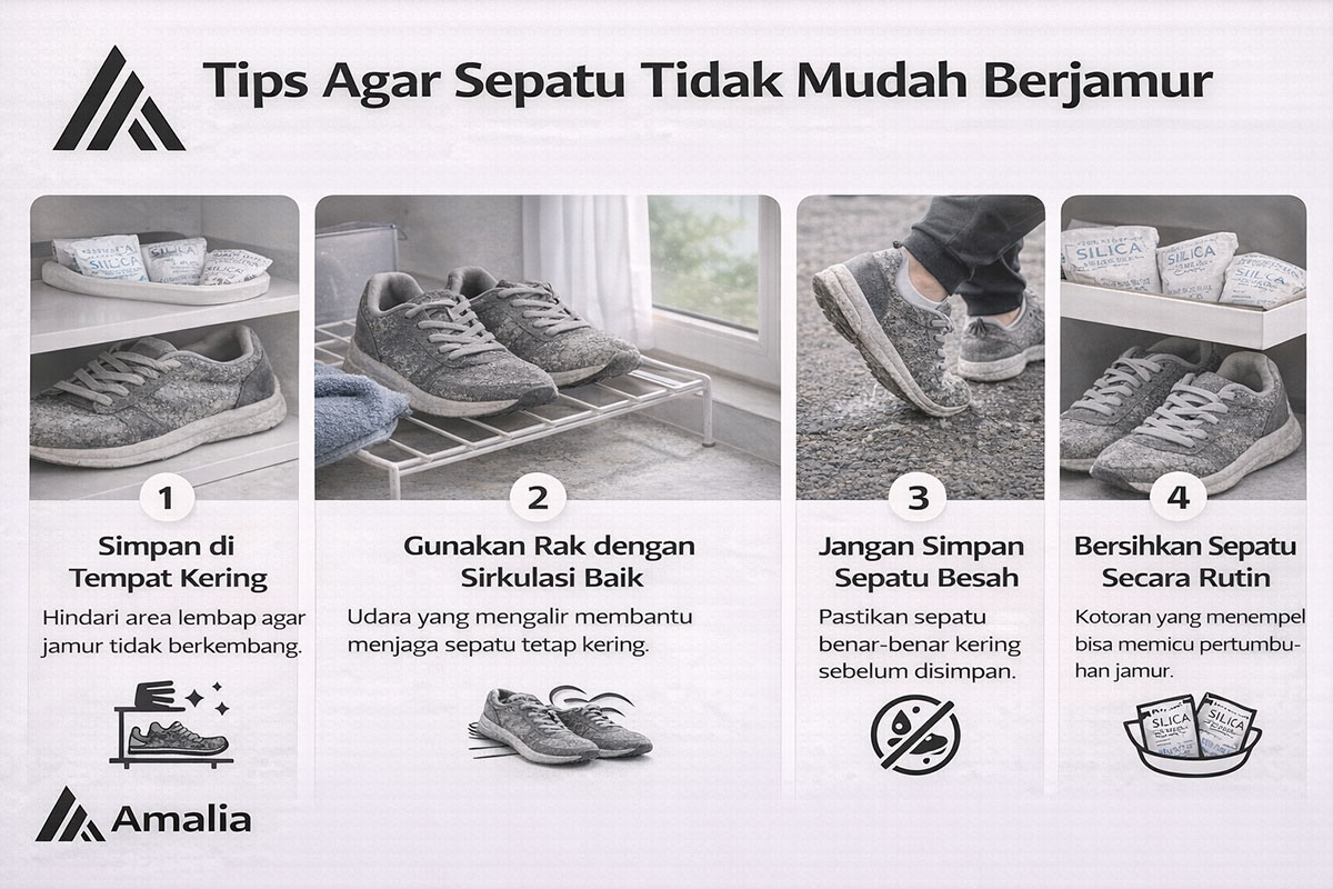 tips agar sepatu tidak mudah berjamur